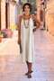 V6 - Cream Göcek Linen Dress with Rope Straps