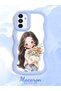 Samsung Galaxy A13 5g Compatible Case Camera Protector Blue Silicone Couple Phone Case Girl Pattern - 2