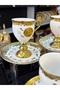Acar Diallo Luxury Porcelain Standing Golded Engraved Coffee Cup Set 90 ml - 7
