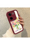 Tecno Camon 20 Pro 4g Compatible Case Camera Protector Burgundy Silicone Couple Phone Case Floral Pattern - 2