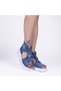 Women's Denim Sandals with Buckle Detail, Leather Insole, Orthopedic