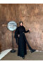 Mine Chiffon One-Shoulder Cape Women's Hijab Evening Dress