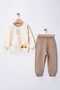 Car Printed Button Detail 100% Cotton Baby Boy Top and Bottom 2-Piece Set - 2