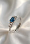 Love Labradorite Natural Stone Ring Adjustable Ring with Love Written - 2