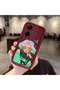 Xiaomi Poco M6 4g Compatible Case Camera Protector Burgundy Silicone Couple Phone Case Girl Pattern