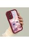 Samsung Galaxy M34 5g Compatible Case Camera Protector Burgundy Silicone Couple Phone Case Cat Pattern - 2