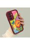 Samsung Galaxy S25 Compatible Case Camera Protector Burgundy Silicone Couple Phone Case Butterfly Pattern - 2