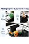 Black Stainless Steel Dish Drying Rack With Cutlery Holder Space Saving Kitchen Organizer - 4