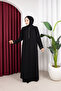 Ruffle and Stone Detailed Cemre Ferace (Black) - 8