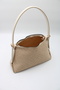 Women's Straw Belt Strap Suede Zippered Faux Leather Hand and Shoulder Bag - 7