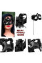 Black Glittery Photo Shoot Mask with Handle
