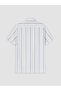 Ozmarka New Season Gray Standard Fit Short Sleeve Striped Men's Shirt - 5