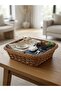Wicker Look Rattan Bread Basket Plastic Mesh Serving and Presentation Basket (4 Models 2 Color Options) - 2