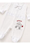 Baby Boy Prince Teddy Bear Embroidered 4-Piece Romper and Blanket Set - 2