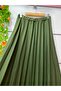 Pleated Crepe Skirt Lined Khaki - 2