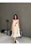 Women's Authentic Strappy Embroidered Linen Dress