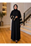 Flared Sleeves, Three-Stripe Accessory Detail, Loose Fit, Dress That Can Be Worn on Casual and Special Occasions. - 2