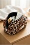 Suede Leopard Large Volume Travel and Daily Use Makeup Bag - 3