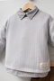 Boy's Knitwear Sweater Checkered Shirt Trousers 3-Piece Set 9105 Spr - 5