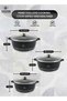 LIFE SMILE Nonstick Ceramic Cookware Set 6-Piece (24/28/32cm Sizes Stockpots), Healthy Pots and Pans Set, Non-toxic Kitchen Cooking Set with Stay-Cool Handles, PFAS and PFOA Free - 2