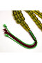 Muski Afghani Rosary 33 Beads 12.5x11.5mm Olive Green Marbled Prayer Beads Tasbih 53g - 2