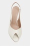 Betty Beige Matte Open Toe Women's Heeled Shoes - 6