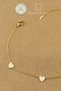 316L Steel Anklet |   White Minimal Heart Chain Steel Anklet 22+5 cm Non-Tarnish Non-Fade - 3