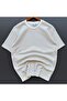 Striped Waffle Fabric Regular Fit T-Shirt - 3
