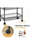- Rolling Cart with Wheels, 3-Tier Kitchen Storage Cart with Handle, Wire Shelving Unit, Metal Organizer with Basket for Bathroom, Office, Laundry Room, Pantry - 7