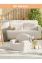 2-in-1 Convertible Sofa for Children: Armchair and Folding Foam Bed. Soft Sherpa Fabric. Ideal for the Playroom, Children's Bedroom, and as a Gift. Light Gray/Green. - 4