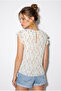 Women's Yellow Floral Patterned Ruffle Detailed Lined Pleated Chiffon Blouse 20330 60286424 - 5