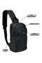 Sling Crossbody Bag Small Shoulder Backpack for Men Waterproof Slim Chest Bags Casual Daypack for Travel and Daily use 13" ( BLACK ) - 6
