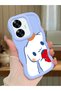 Realme C55 Compatible Case Camera Protector Blue Silicone Couple Phone Case Stripe Pattern