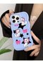 iPhone 13 Pro Max Compatible Case Camera Protector Blue Silicone Couple Phone Case Character Pattern - 5