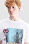 Nash Loose Fit Crew Neck Printed 100% Cotton Men's White T-Shirt - 2