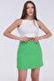 Women's Multi-Colored Mini Skirt with Hidden Zipper - 4