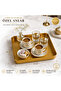 Gold Stainless Steel Multi-Purpose Catering and Presentation Tray Coffee Tea Breakfast Serving Tray - 4