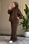 6392 - Stylish Comfortable Modal Fabric Hooded Casual Women's Set - 3