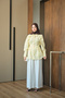 Women's Lightweight Gathered Poplin Shirt Yellow - 6