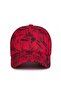 Unisex Red Graffiti Pattern Baseball Cap Adjustable Streetwear Hip Hop Sports Hat - 3