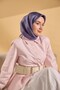 Twill Silk Scarf Minimal Pattern Purple 90X90 - 4