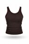 Brown Knitted Detailed Ribbed Athlete's Undershirt 261052