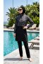 Rimal Full Covered Hijab Swimsuit with Ethnic Pattern, Set of 4 with Bonnet - 5