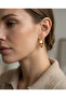 Gold-Plated Stainless Steel Geometric Angular Hoop Earrings - Luxurious and Durable Anti-Tarnish Design