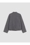 Vizyon New Season Gray College Collar Girls' Cashmere Jacket - 5