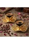 Damat Cup Turkish Coffee Presentation Set 2-Piece Metal Coffee Cup Set Coffee Cup Porcelain - 2