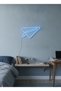 Kağıt Uçak Figürlü LED Neon Duvar Tablosu | Mavi Aydınlatmalı Modern Dekor | Genç Odası - 2