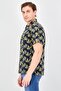Men Relaxed Fit Embroidered Short Sleeve Casual Shirt, Multicolor - 2