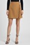 Women Textured Mini Skirts, Brown