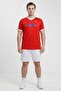 Men Sportswear Fit Short Sleeve Running T-Shirt, Maroon - 2